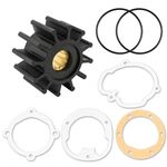 AQBB 2-1/4" 21951346 Water pump impeller compatible with Volvo Penta 825940, 860203 4.3L 5.0L 5.7L and more ，compatible with Johnson 09-1027B, 09-1027B.compatible with Sierra 18-3081 129470-42530