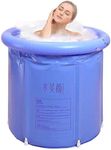Folding Freestanding Bathtub, Portable Plastic Bathtub, Massage Bathtub, Spa Bathtub (75cm x 75cm)