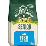 James Wellbeloved Complete Dry Senior Dog Food Fish and Rice, 15 kg