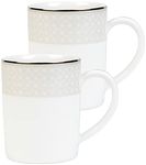 Dankotuwa Luxury Porcelain Pure Platinum Crafted Coffee Mugs | Tea Cups. Scratch Resistant, Light Weight. for Home, Office and Gifts 250 ml (Set of 2)