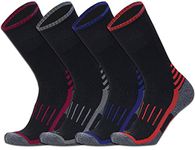 RC. ROYAL CLASS Thick Soft Heavy Cushioned Towel Woolen Thermal Socks For Men, Warm Winter Wear Socks, Pack Of 4 Pairs, Free Size, Black - Calf Length