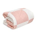 LINENWALAS Premium All Season, Microfiber-Warm Bamboo Patch Duvet, Ac Comforter And Ac Blanket, Heavy Blanket, Quilt Special For Winters (Rose Gold And Ivory,Single 60X 90 Inch, 300 Tc)