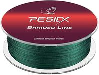 Pesidx Braided Fishing Line, Abrasion Resistant Braided Lines, High Sensitivity and Zero Stretch, 4 Strands to 8 Strands with Smaller Diameter