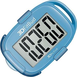 Generic White 3DFitBud Simple Step Counter Walking 3D Pedometer with Lanyard, A420S (Blue)
