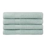 Homelover Organic Cotton Bath Towels Set - Bath Sheets Set of 4, Luxury Extra Large Turkish Cotton Bathroom Towel for Adults, Quick Dry High Absorbent Oversize Bath Sheet for Hotel - Tea Green