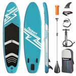 Premium Inflatable Stand Up Paddle Board Inflatable(6" Thick) with SUP Accessories & Carry Bag | Wide Stance, Surf Control, Non-Slip Deck, Leash, Paddle and Pump for Youth & Adult (Lake Indigo)