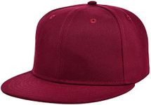 Lids Blank Full Court w/Colored Under Visor Fitted Cap Maroon/Grey