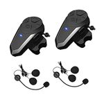 Motorcycle Bluetooth Headset Yaconob BT-S3 1000m Motorcycle Helmet Bluetooth Radio Intercom Wireless Interphone to 2-3 Riders (Waterproof/Handsfree/Stereo Music/FM Radio/GPS/MP3）2 Pack