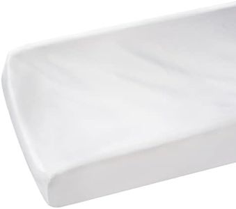 Satin Changing Pad Cover, Changing Table Cover Diaper Changing Pad Cover Great for Baby Hair, Soft Silk Feeling Cradle Sheet Changing Table Sheets 17" x 32", White