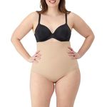 Maidenform Women's Fat Free Dressing High Waisted Brief Control Knickers, Beige (Latte Lift), L UK