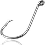 130PCS Circle Hooks Fishing Hook High Carbon Steel 2X Strong Offset Octopus Saltwater Circle Hooks for Catfish Bass