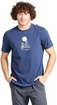 Life is Good Mens Vintage Crusher Jake & Rocket Dog Graphic T-Shirt, Jake and Rocket Darkest Blue, Large