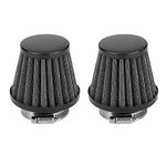 ETOPARS 2Pcs Black Motorcycle Air Intake Filter Kit Auto Cold Air Intake Filter 52mm 53mm 54mm Clean Clamp Air Filter Induction Carburetor Off Road Scooter