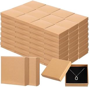 Tenceur 100 Pcs Cardboard Gift Boxes Bulk Paper Jewelry Boxes for Necklace Earring Bracelet Storage Packaging Display, 3.5x3.5x1.2in, Paper