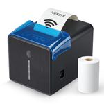 MUNBYN Wi-Fi Thermal Receipt Printer 80mm POS Printer with USB/LAN/Serial Ports, Oil and Splash Resistant Cover Sound Alert Wall Mount, Works with Square Windows Mac Chromebook Linux Cash Drawer