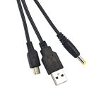 2IN1 USB Power Charger Data Transfer Cable for Sony PlayStation PSP 1000 2000 3000