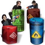 BUNKR Inflatable Battlezone Battle Royale Set (4 Piece) - Compatible with Nerf, Laser X, X-Shot and Boomco