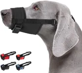 CollarDirect Dog Muzzle - Adjustable Soft Breathable Tribal Nylon Dog Mouth Guard Cover for Small, Medium and Large Dogs, Anti Chewing, Barking & Biting - 3 Tribal Patterns (Black, L/XL)