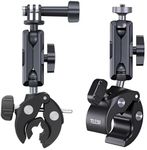 TELESIN Camera Clamp Mount Bike Motorcycle Handlebar Mounts Accessories, 360 Ball Joint Tube Roll Bar Holder Clip for GoPro 13 12 11 10 9 8Insta360 X3 X4 Ace Pro 2 DJI Action 4 Osmo Pocket 3 Accessory