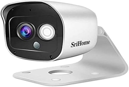 SriHome - Cámara de vigilancia WiFi SH029 de 1296 p, para Interior y Exterior, cámara de Seguridad Impermeable IP66 con visión Nocturna, Sensor de Movimiento y Audio bidireccional