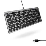Macally Small USB Wired Keyboard fo