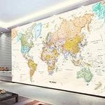 World Map Wall Mural, Geographical 