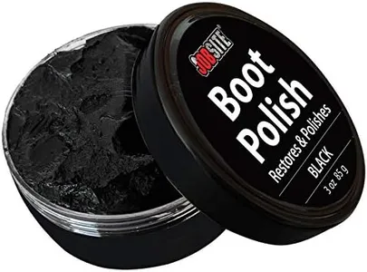 JobSite Premium Leather Boot & Shoe Polish Cream - Restores, Conditions & Polishes - Black - 3 oz