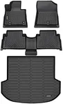 Binmotor-Floor Mats & Cargo Mat for 2021-2023 Hyundai Santa Fe Hybrid/Plug-in Hybrid 2022 2023, All Weather MatsTrunk Mat Santa Fe Hybrid Cargo Floor Liners Accessories Mats