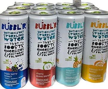 12 Pack, Triple Berry Breezr, Wild Cherry Chillr, Tropical Dreamr, Watermelon Lime, Variety 12 Pack, Bundled with LangsRetail SnackBox, 12 Pack, Antioxidant Sparkling Water, Antioxidant Drinks, Caffeine Drinks, Healthy Drinks,12oz each can (Pack of 12)