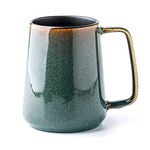 Large Ceramics Coffee Mugs，24 OZ/700ml Extra Large Cups, for Cappuccino, Latte, Hot Cocoa Or Hot Tea -Gift for Birthday/Christmas/Valentine's (24 oz Dark Green)