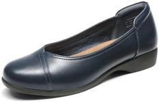 DREAM PAIRS Womens Ballet Flats, Comfortable Slip On Business Office Dress Shoes for Women Dressy and Work with 3D Molded Insole, Navy, Size 7, Sdfa2406w