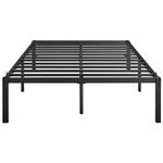 Yaheetech 41cm Double Bed Frame Metal Solid 4ft6 Double Platform Bed with Heavy Duty Steel Slat Support/Non-slip Mattress Foundation/No Box Spring Needed/Under-bed Storage Space Assembly