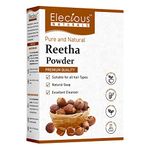 Elecious Pure Reetha Powder for Hair (200 Grams) | Ideal for Hair, Face and Skin | Soapnut powder | 100% Pure and Natural, No Chemcial, No Preservative.