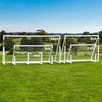 FORZA Locking Soccer Goal Posts | Choose Your Soccer Net Size | Ultimate PVC Backyard Soccer Goals for Kids | Soccer Net for Kids | Soccer Training Equipment (8ft x 6ft)