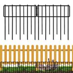 Blingluck Animal Barrier Fence, 12In(H) x 28.00Ft(L) Upgrade 1.26 in gap Decorative Fences No Dig Fence for Rabbit and Dog, Rustproof Metal Wire Garden Fence Border for Garden Patio Landscaping,26 PCS