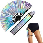 FairySandy Large Rave Fan UV Glow H