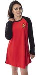 INTIMO Star Trek Original Series Women's Juniors Costume Raglan Sleep Shirt Nightgown Pajama Top (Uhura, MD)