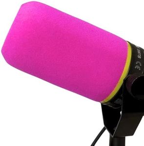RhymKawa Pink Mic Windscreen with Gold Ring for Shure SM7B/SM7dB