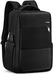 HOMIEE 15.6-Inch Laptop Backpack, High-Capacity Backpack for Men Women USB Charging Port Travel/Business/College Backpack, Black