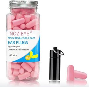 Nozibye Reusable Noise Cancelling Ear Plugs - 120pcs for Concerts, Sleeping & Travel (Pink)