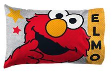 Jay Franco Sesame Street Hip Elmo 1 Pack Pillowcase - Double-Sided Kids Super Soft Bedding (Official Sesame Street Product)