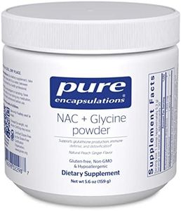 Pure Encapsulations NAC + Glycine Powder | Support for Glutathione Production, Immune Defense, and Detoxification* 5.6 Ounces Natural Peach Ginger Flavor ,1 ,0.44 pounds