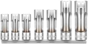 BILITOOLS Diesel Injector Fuel Line Socket Wrench Set, 3/8" Drive 10-19mm, for Thermo Switches, EGT Sensors, and Fuel Lines, Fastener on Bent Pipes, CRV