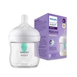 Philips Avent Natural Response Baby Bottle - 125ml Baby Milk Bottle with AirFree Vent, BPA Free for Newborn Babies Aged 0 Months+ (Model SCY670/01)