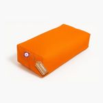 Yogikuti Cotton-Filled Rectangular Yoga Bolster Pillow (Orange) – Firm Support Cushion for Iyengar, Restorative, Yin Yoga Practice | Meditation & Pranayama, Back Support, Chest Opening and Relaxation