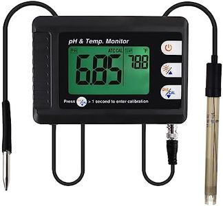Professional pH & Temperature Meter with ATC and Automatic Calibration Function, Water Tester Measurement for Aquarium Hydroponics