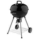 Nexgrill Premium 22" Charcoal Kettle Grill, Perfect for Outdoor Cooking & Grilling, Camping, Patios, BBQs, Tailgating, Black, 810-KY002