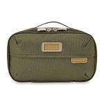 Briggs & Riley Baseline Toiletry Kits, Olive, 11 Inch Expandable Essentials Toiletry Kit, Expandable Essentials Toiletry Kit