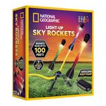 Blue Marble National Geographic Air Rocket Toy Ultimate LED Rocket Launcher For Kids, Stomp And Launch The Light Up, Air Powered, Foam Tipped Rockets Up To 100 Feet