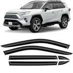 CLIM ART Incredibly Durable Rain Guards for Toyota RAV4 2019-2024, Original Tape-on Window Deflectors, Vent Deflector, Window Visors, Car Accessories, 6pcs. - 419152